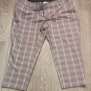 Ava & Viv Plaid Pants - Red and Gray